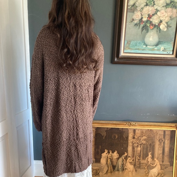 Loose Long Muted Brown Oversized Sweater - Picture 3 of 6